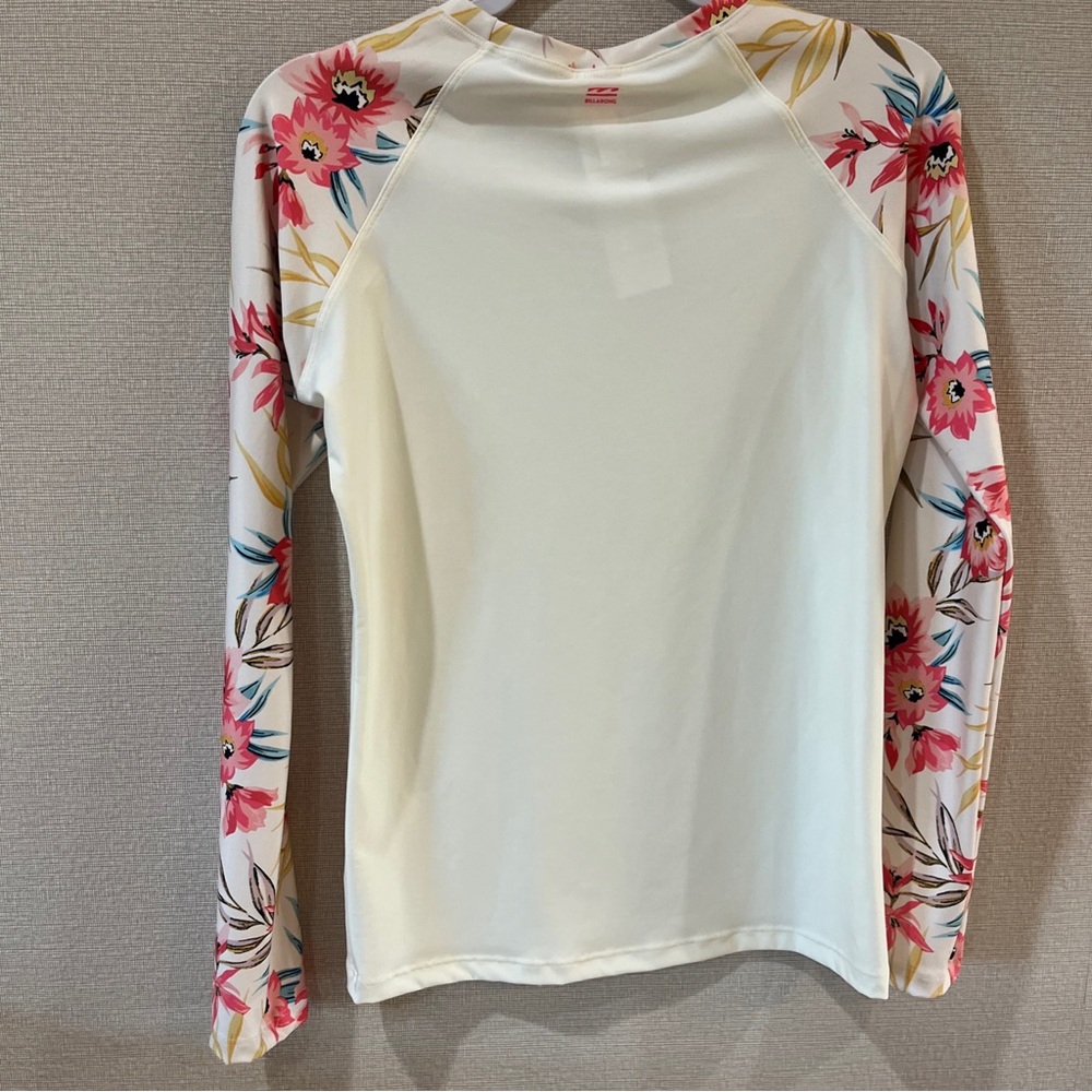 Billabong Women's Tropical Floral Long Sleeve Rashguard Surf Shirt Tee in XLarge - Picture 8 of 13